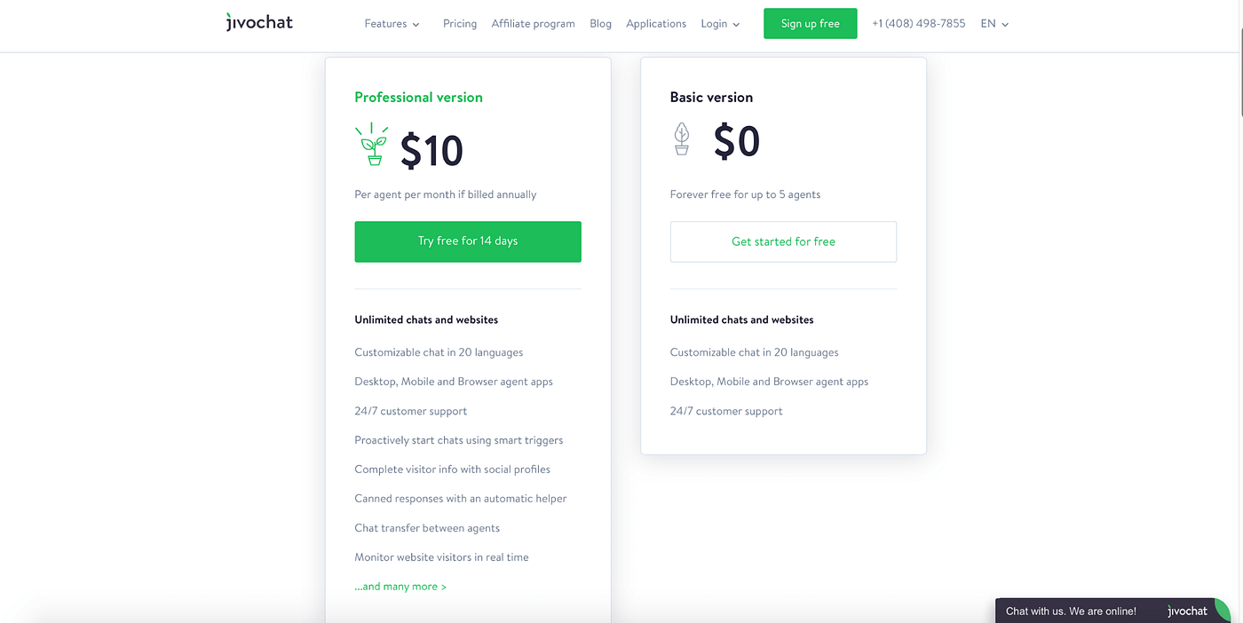 Pricing Page