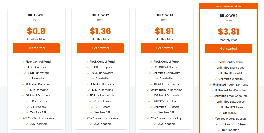 Pricing Page