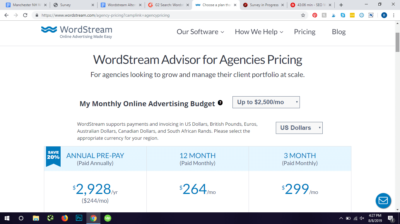 Pricing Page