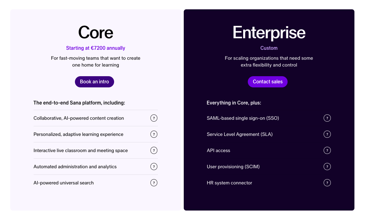 Pricing Page