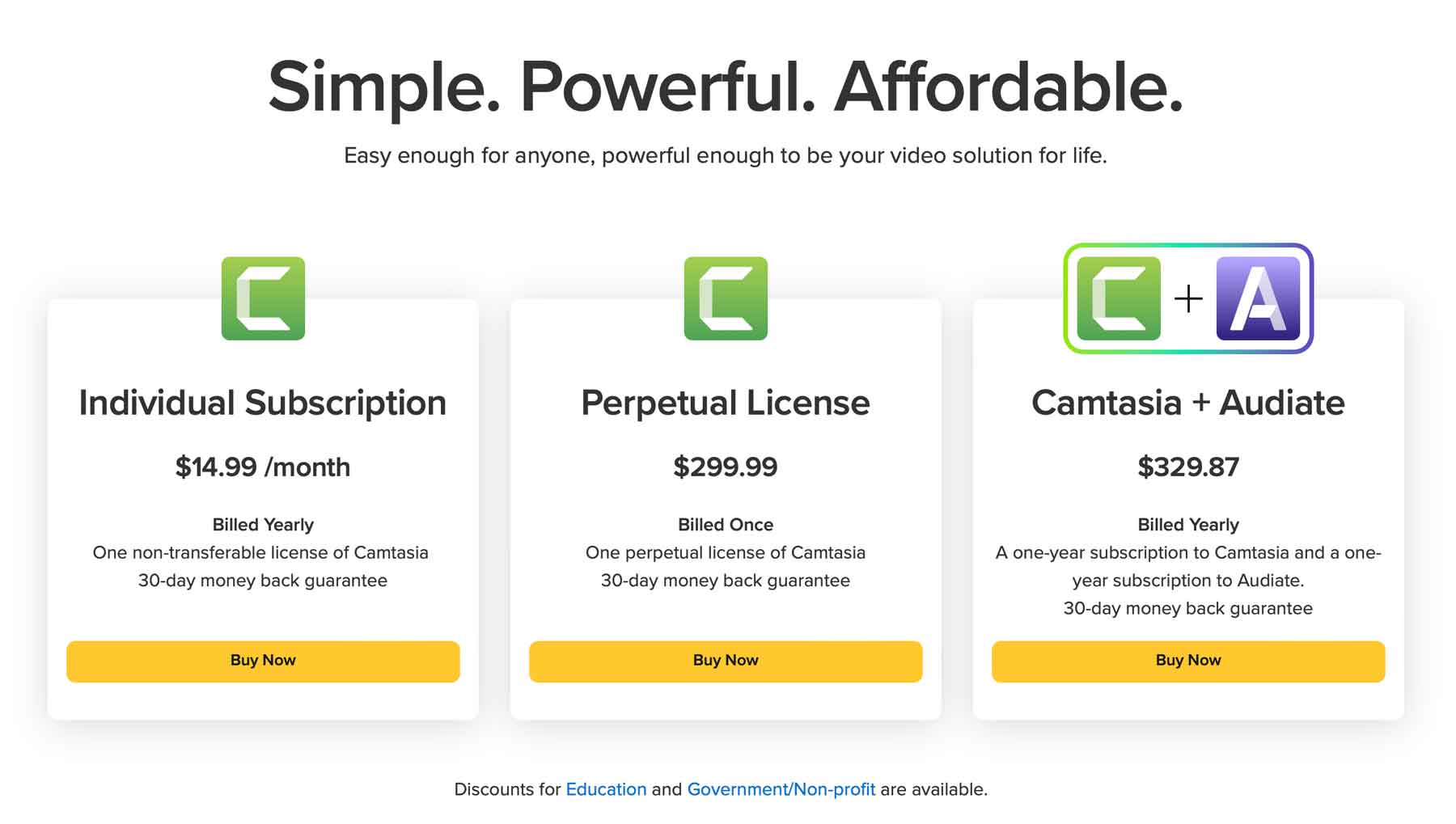 Pricing Page