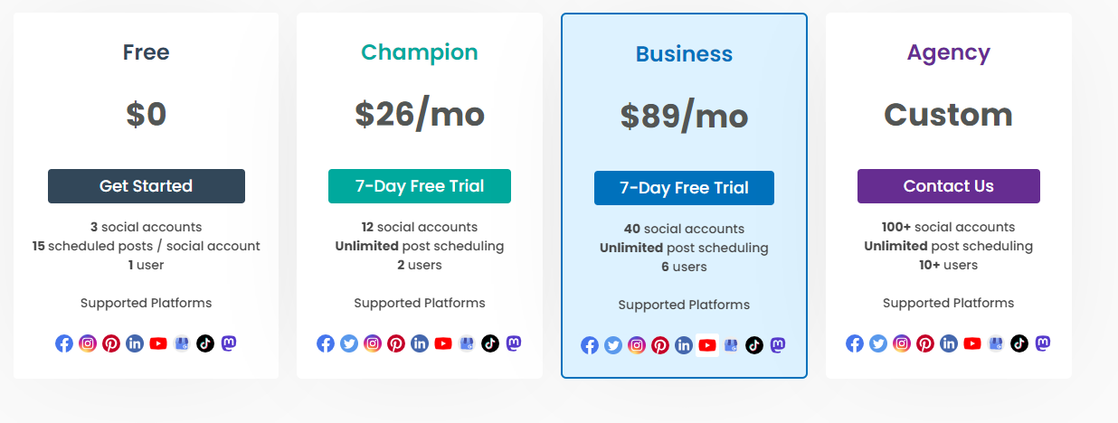 Pricing Page