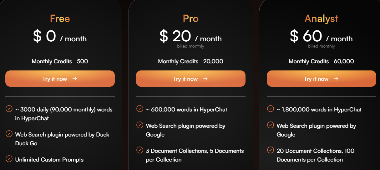 Pricing Page