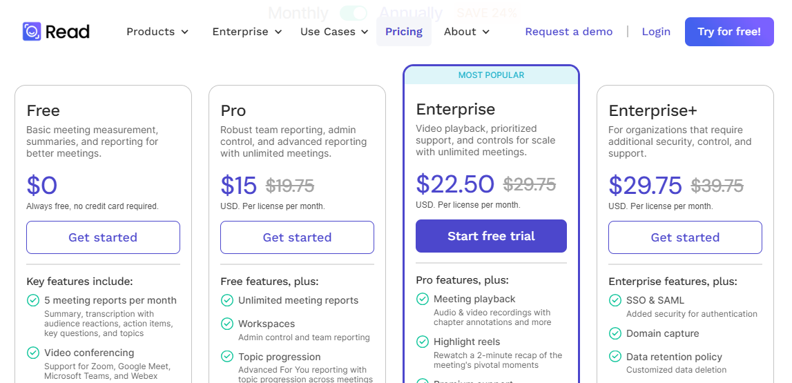 Pricing Page