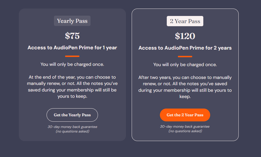 Pricing Page