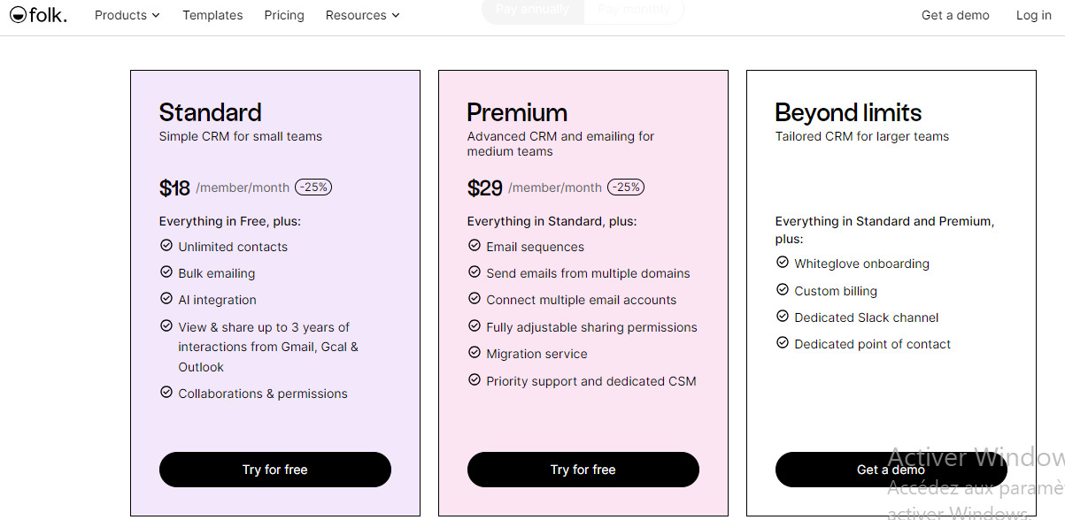 Pricing Page