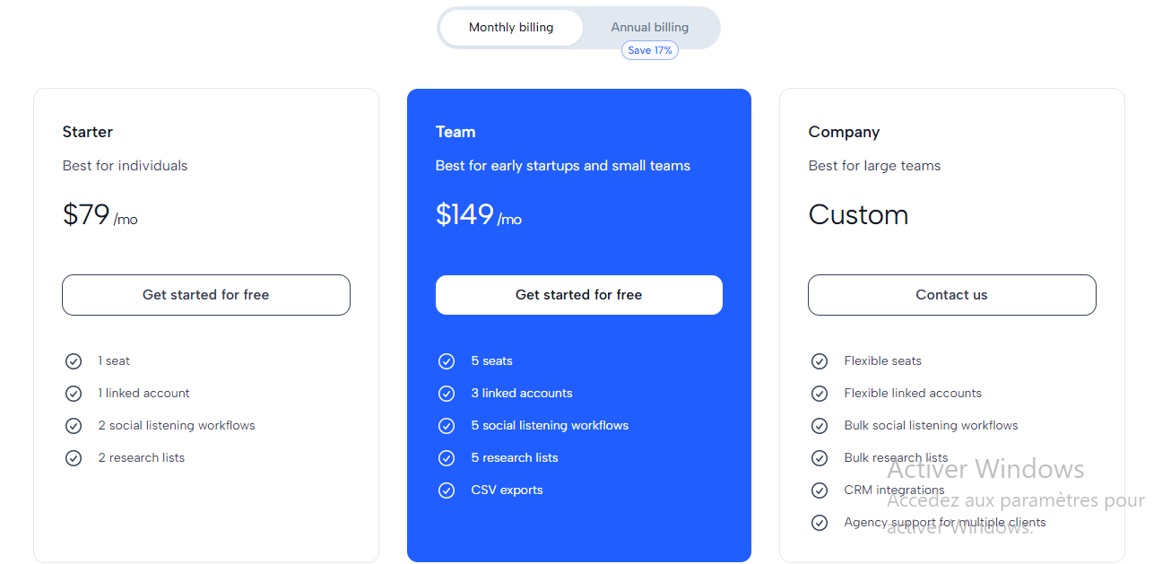 Pricing Page