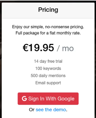 Pricing Page