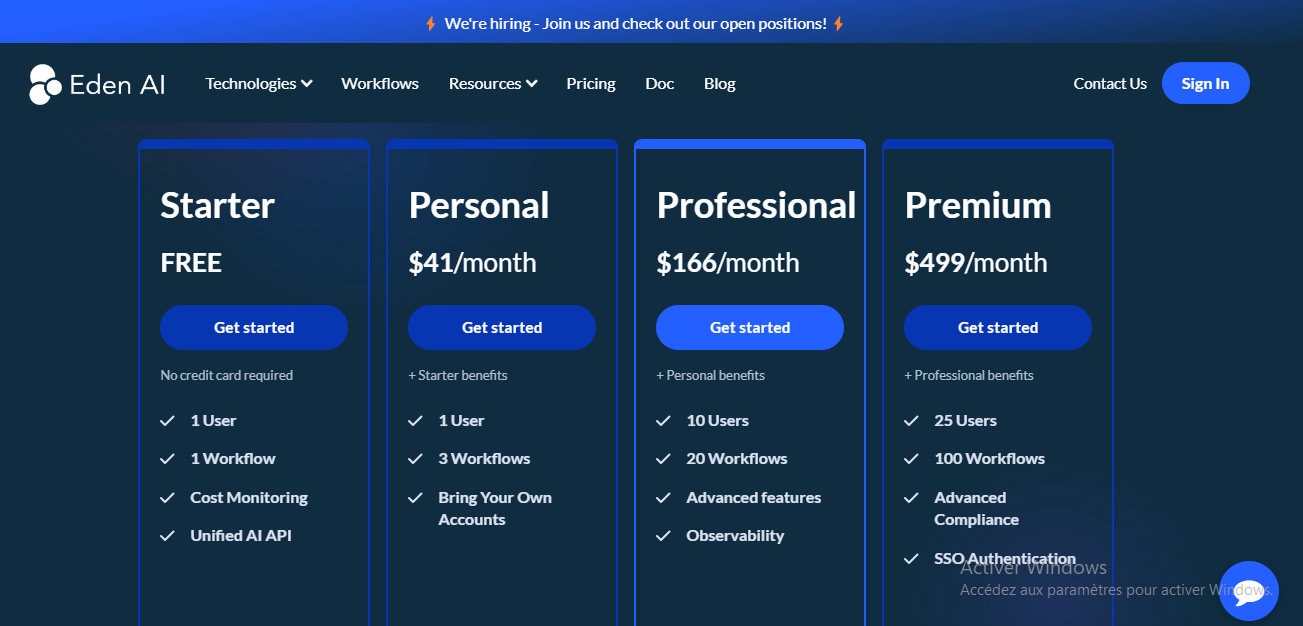 Pricing Page