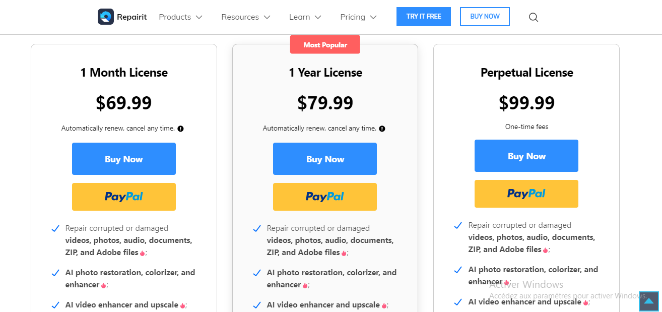 Pricing Page