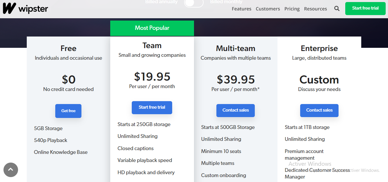 Pricing Page