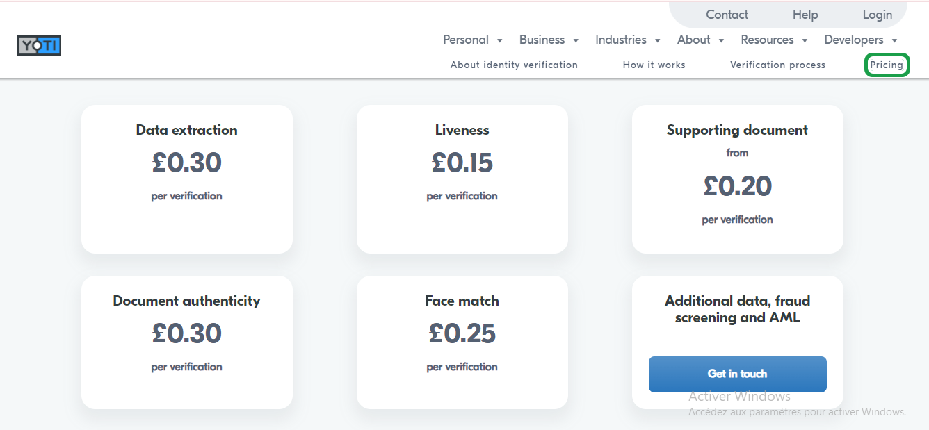 Pricing Page