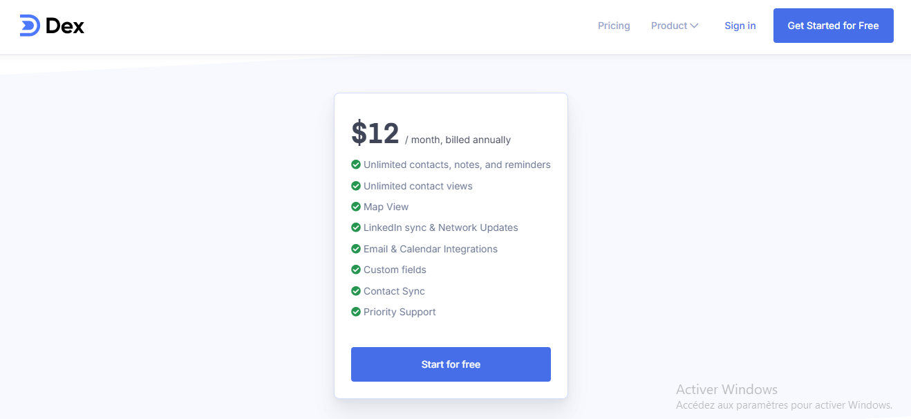 Pricing Page