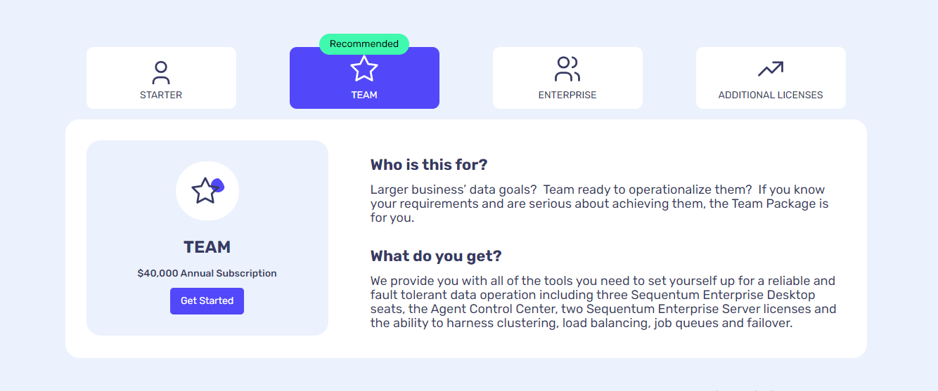 Pricing Page