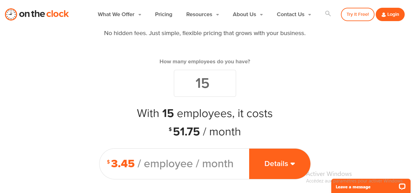 Pricing Page