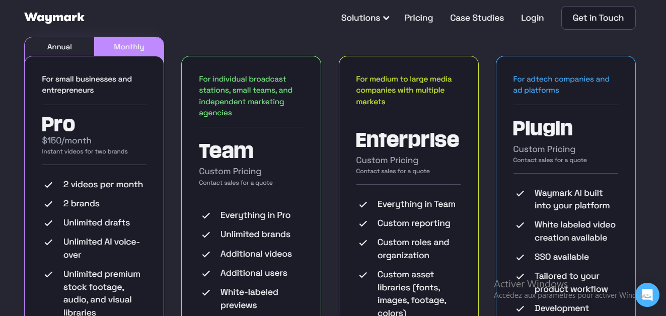 Pricing Page