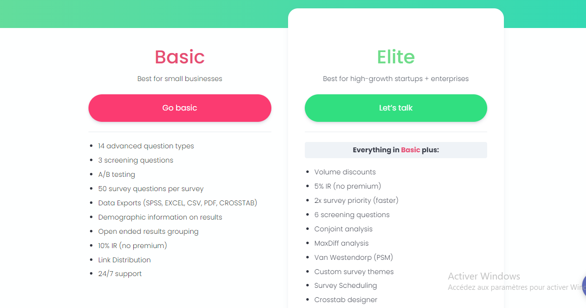 Pricing Page