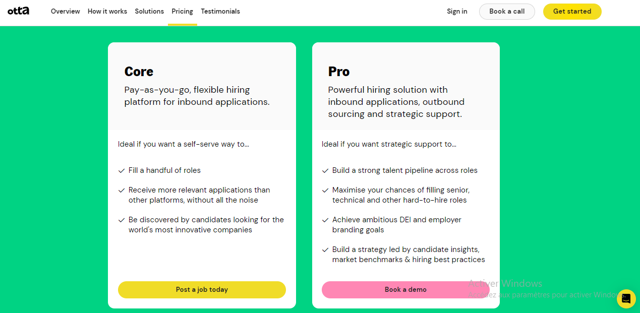 Pricing Page