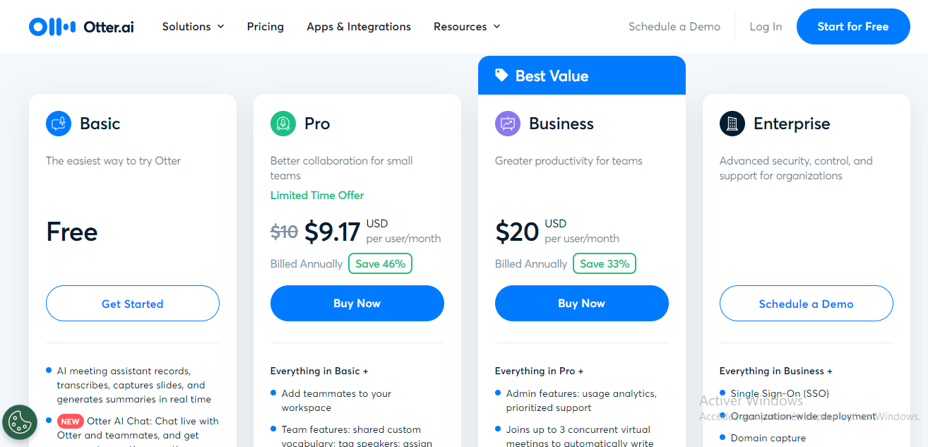 Pricing Page