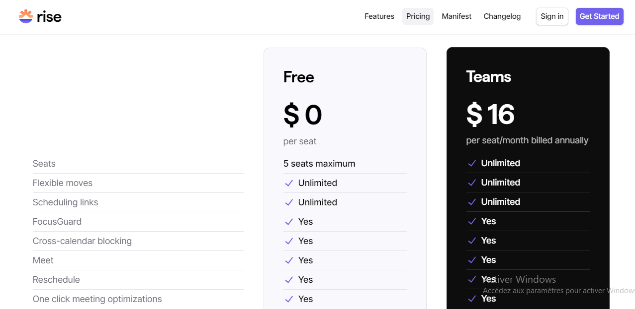 Pricing Page