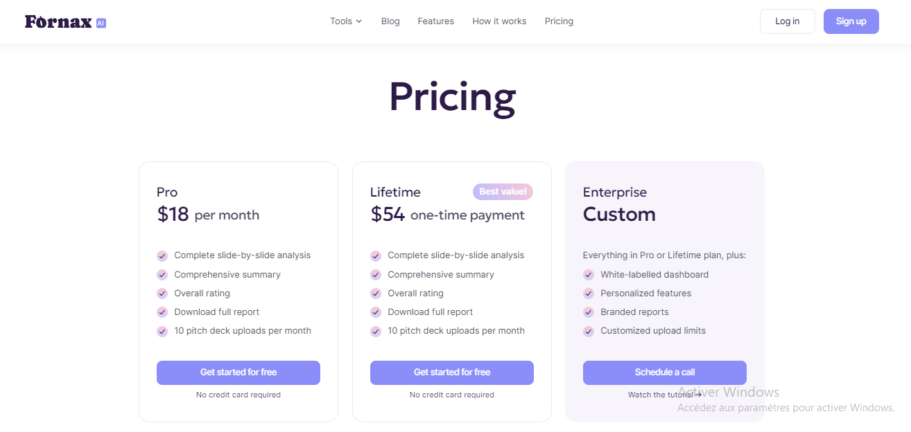 Pricing Page