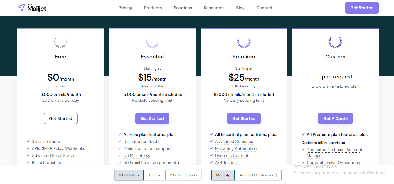 Pricing Page