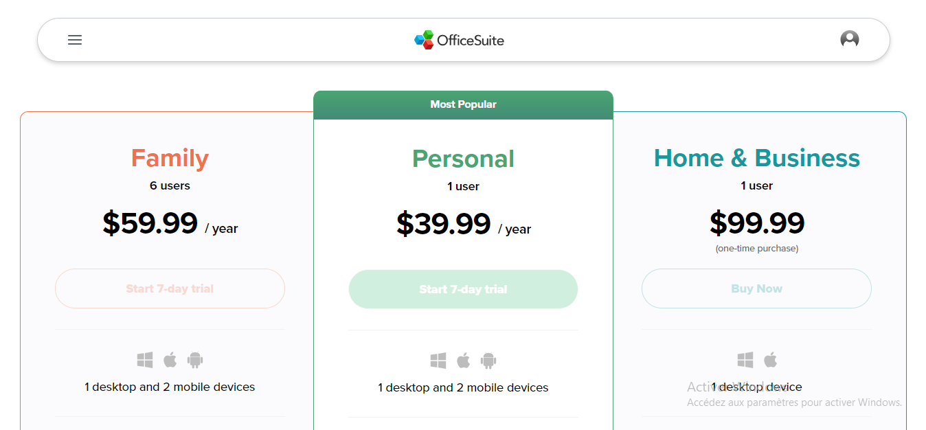 Pricing Page