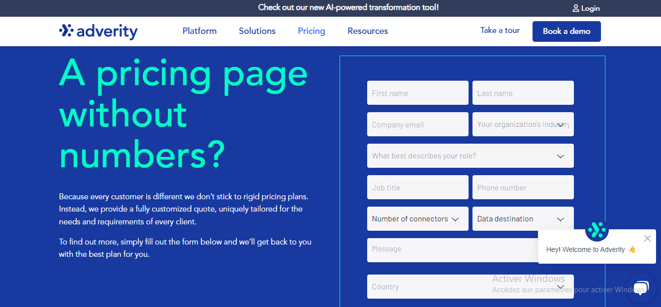 Pricing Page