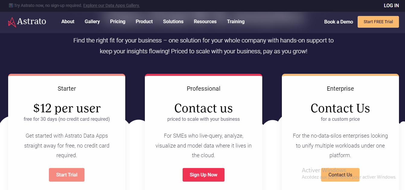 Pricing Page