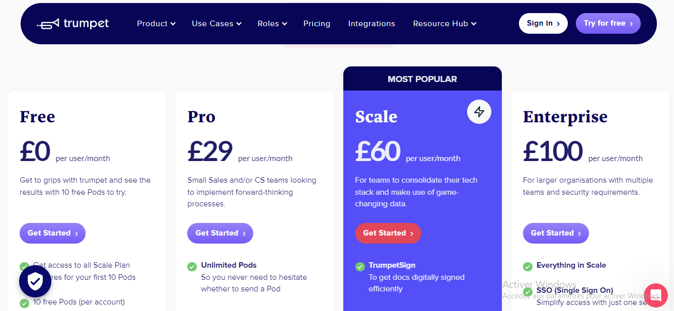 Pricing Page