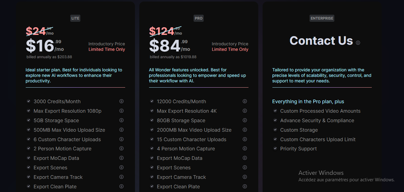 Pricing Page