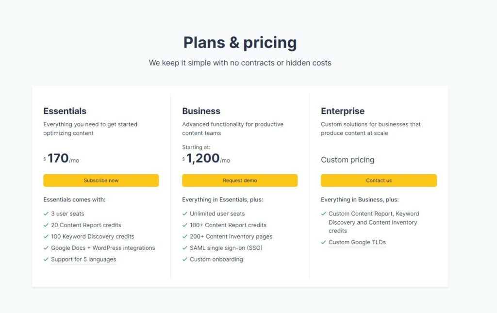 Pricing Page