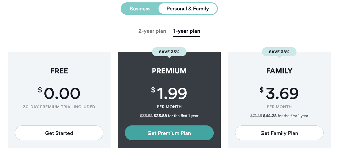 Pricing Page