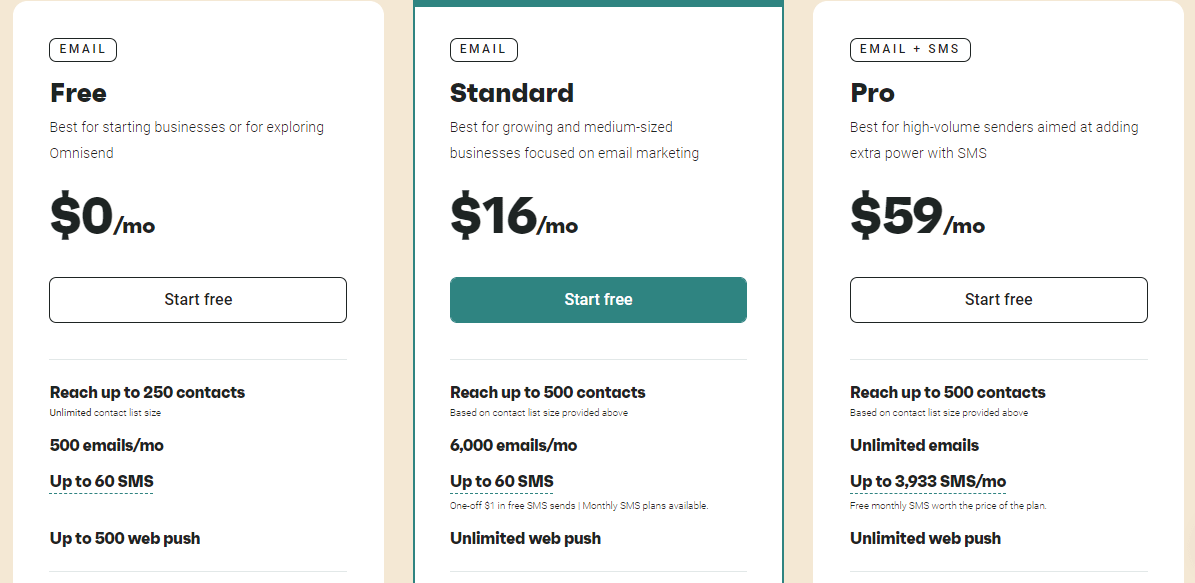 Pricing Page