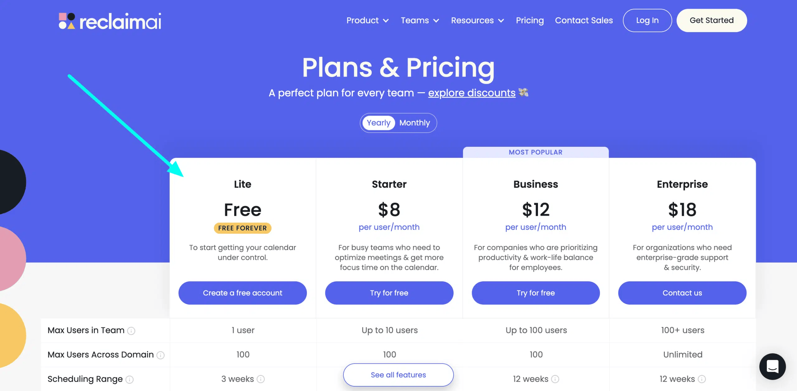 Pricing Page
