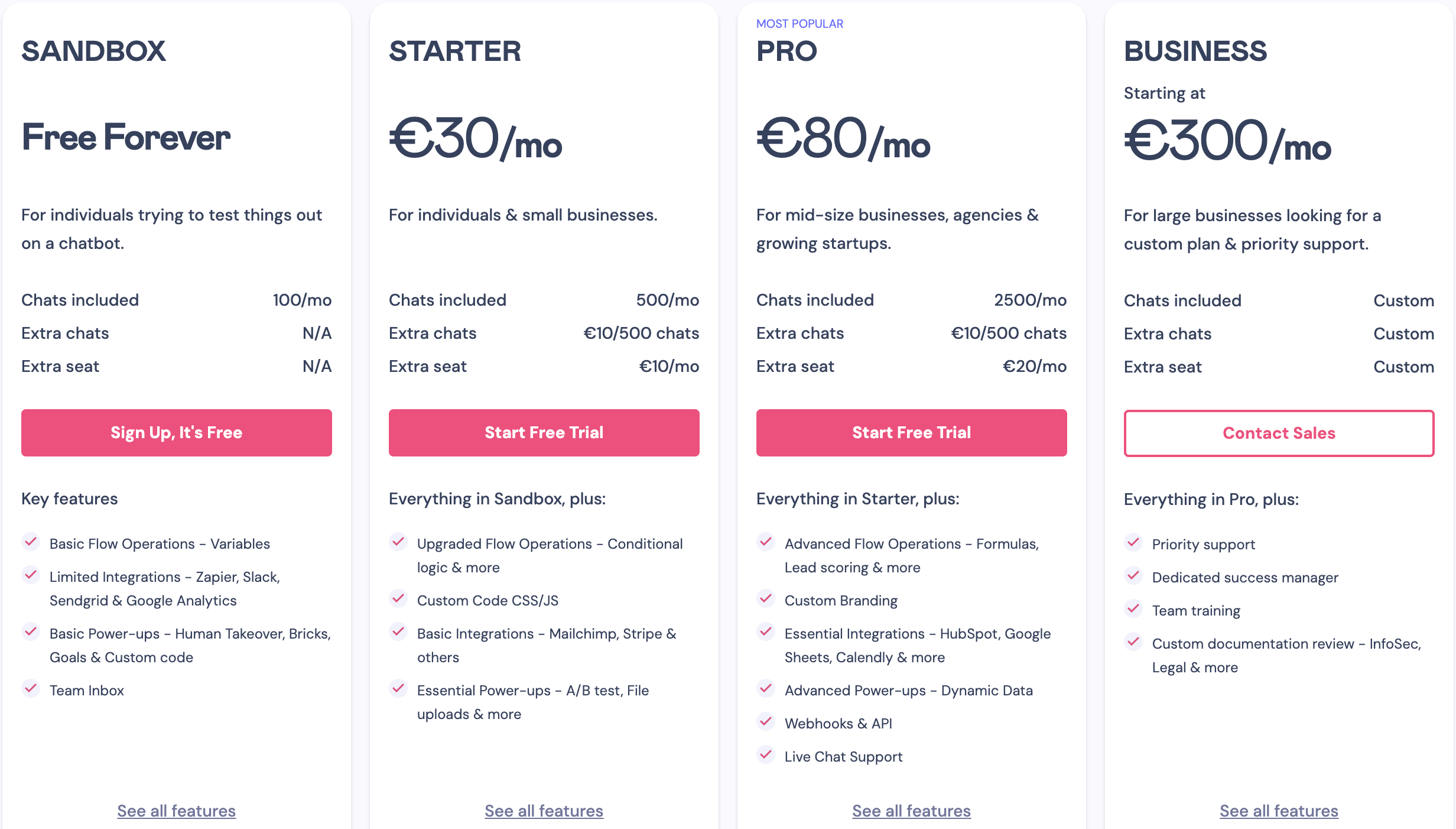 Pricing Page