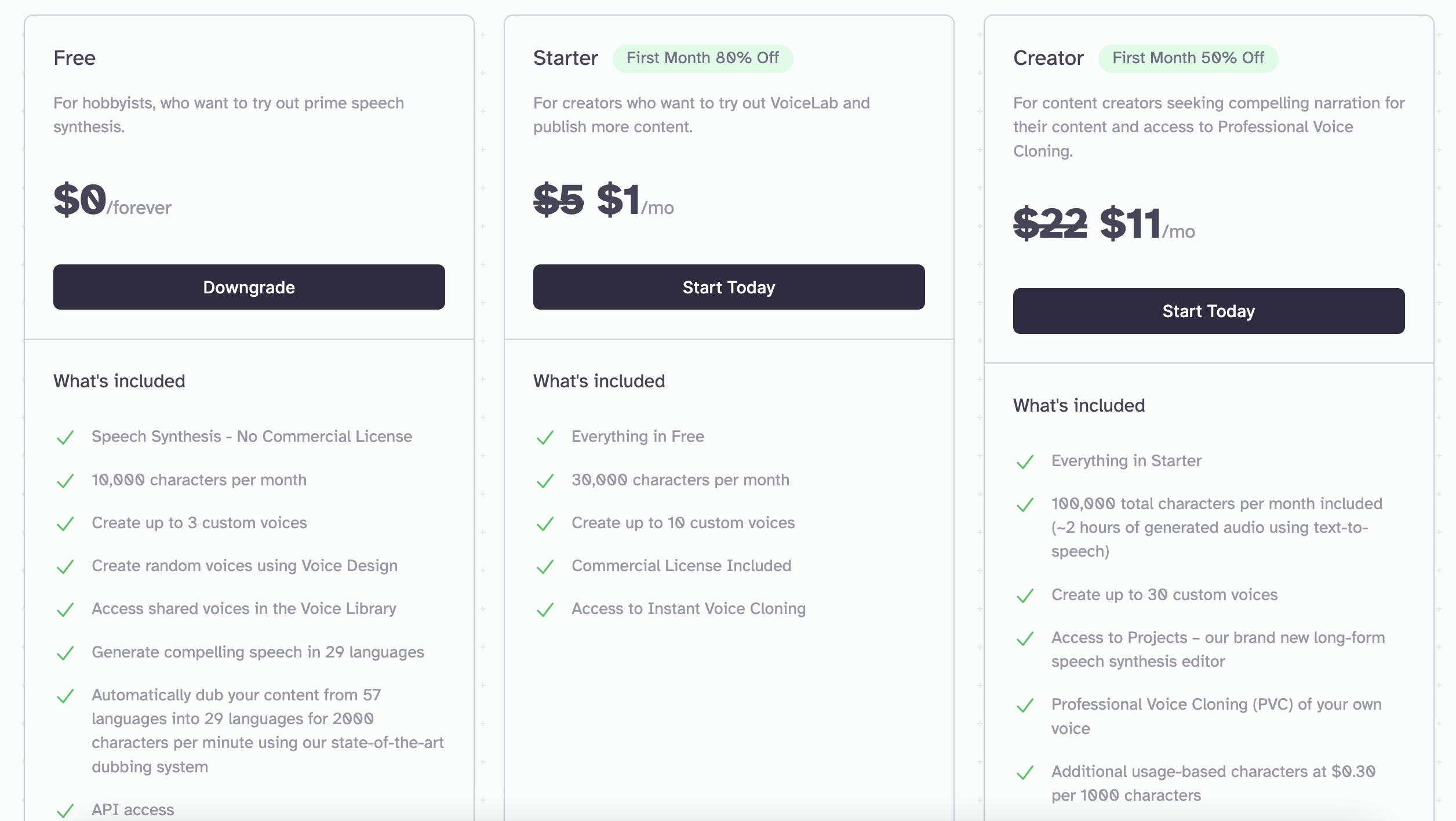 Pricing Page