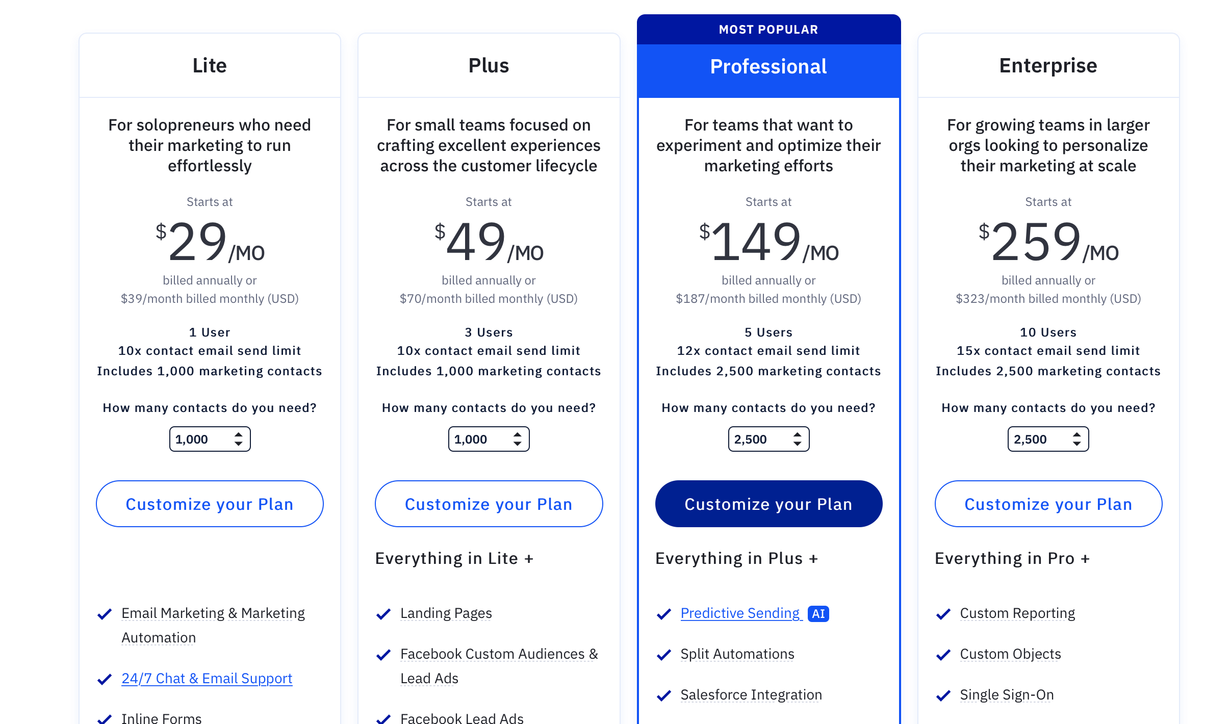 Pricing Page