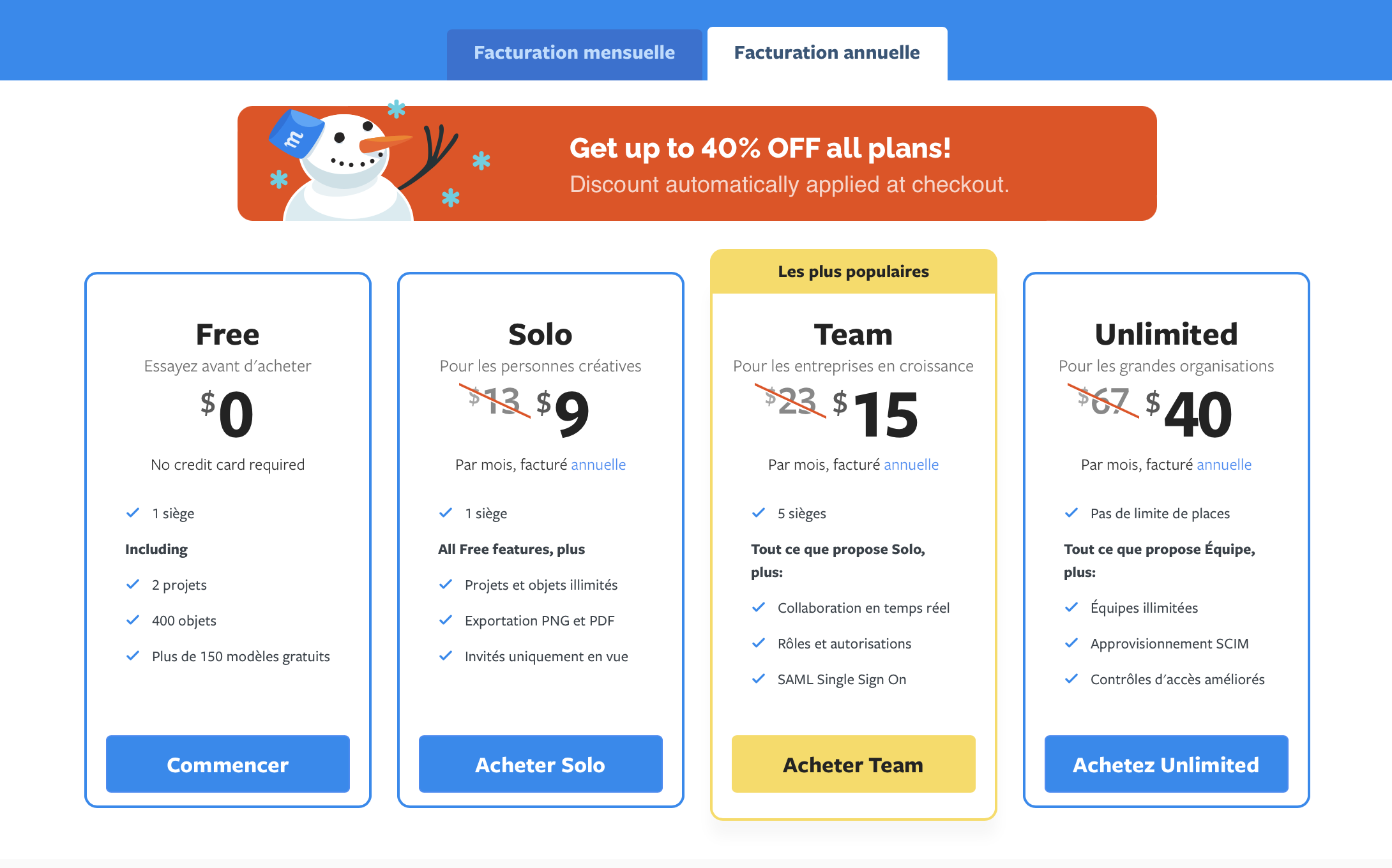 Pricing Page