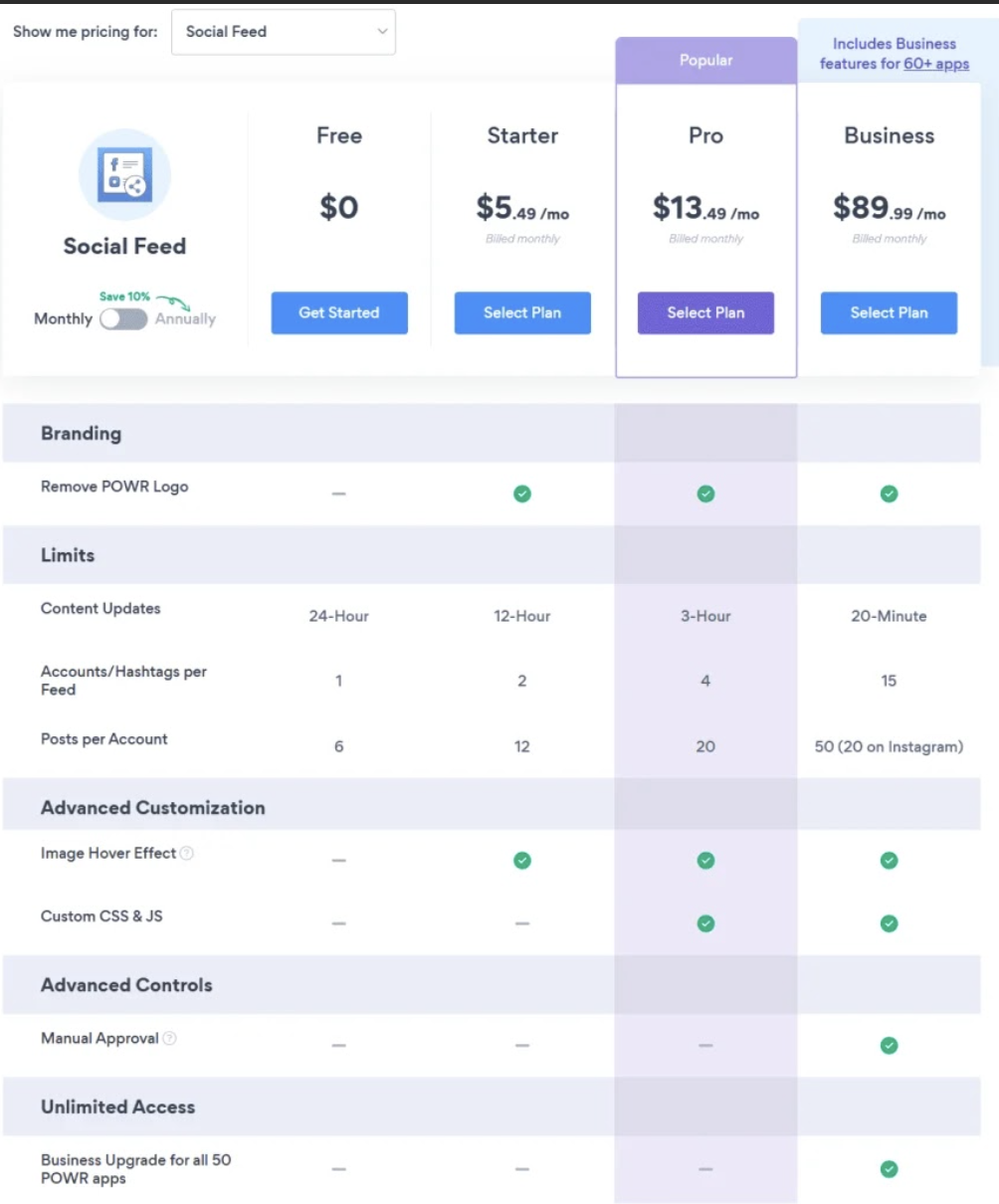 Pricing Page