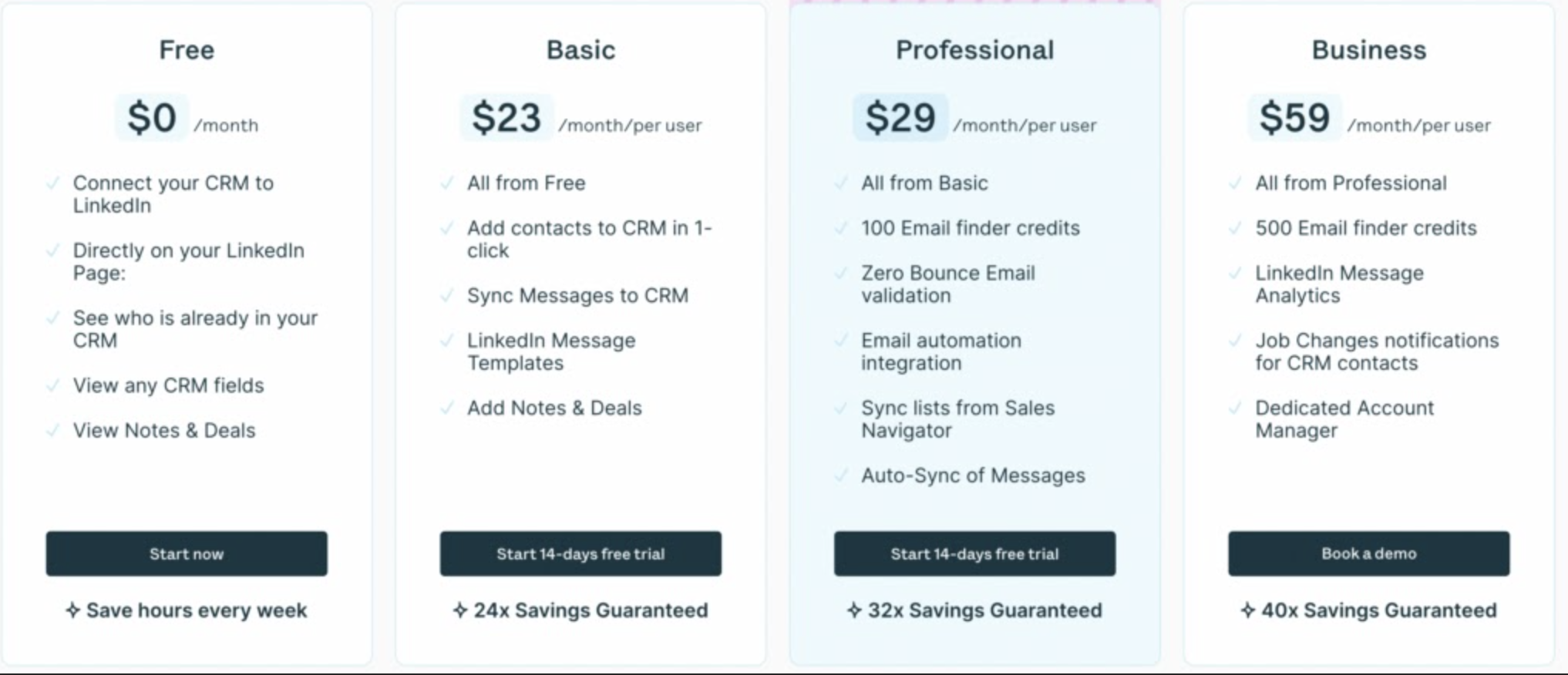 Pricing Page