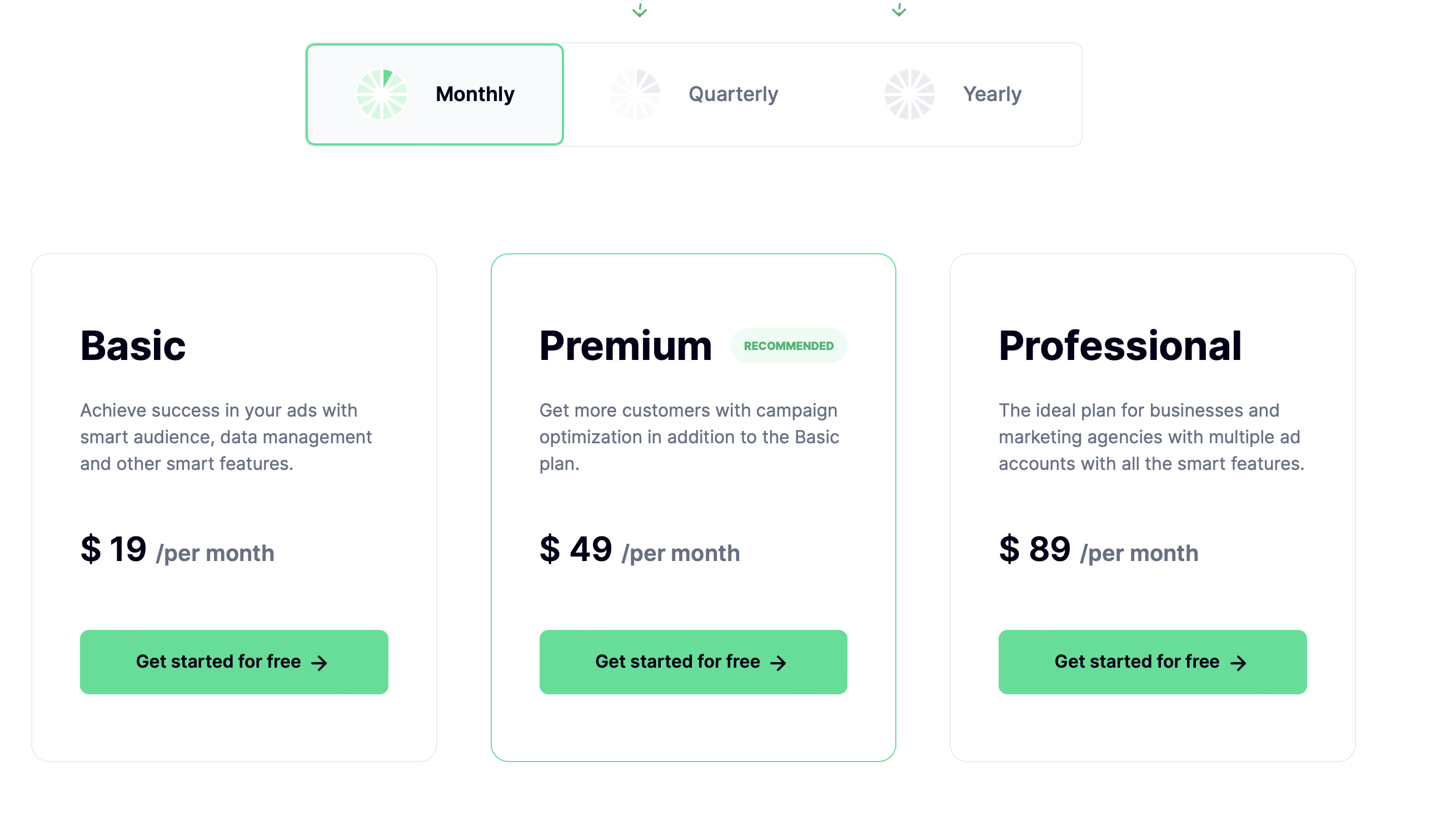 Pricing Page