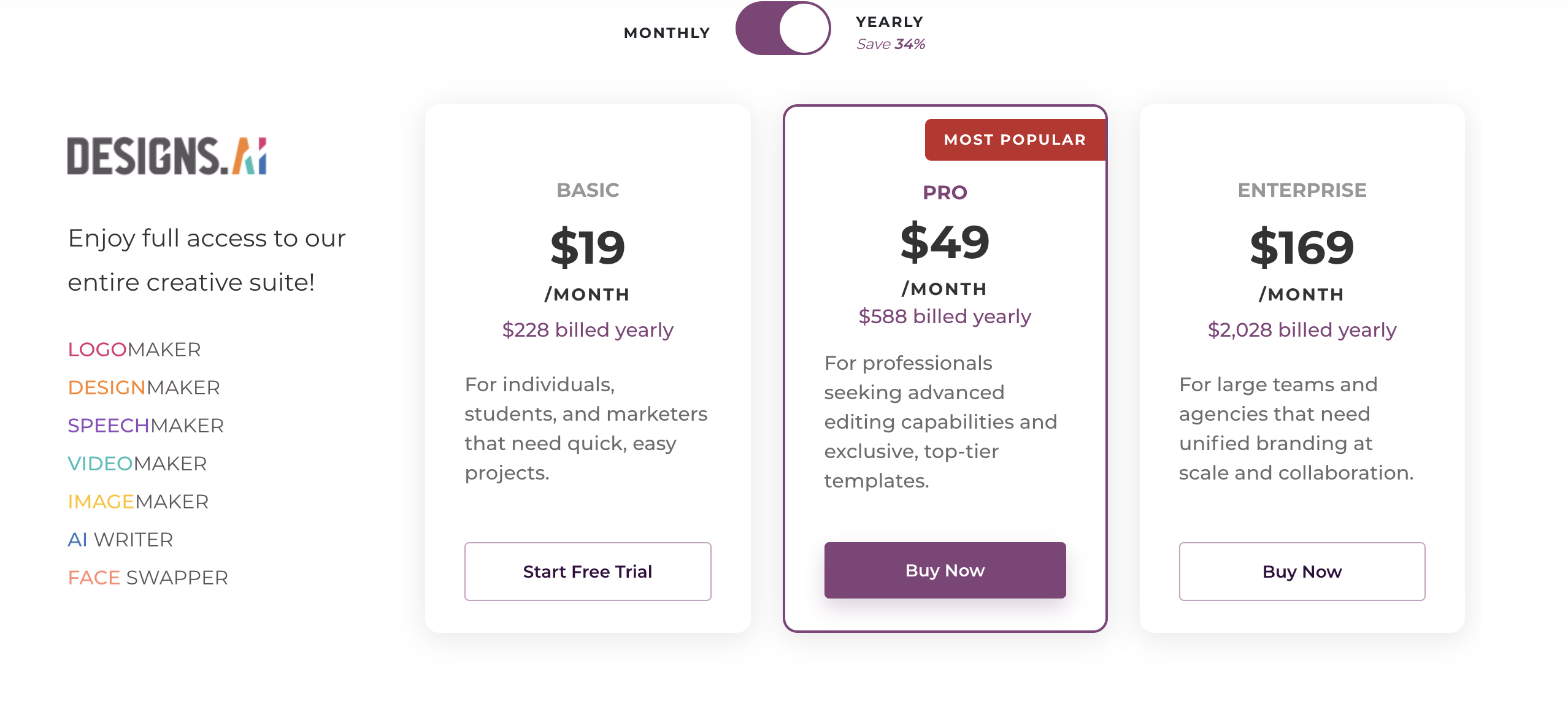 Pricing Page