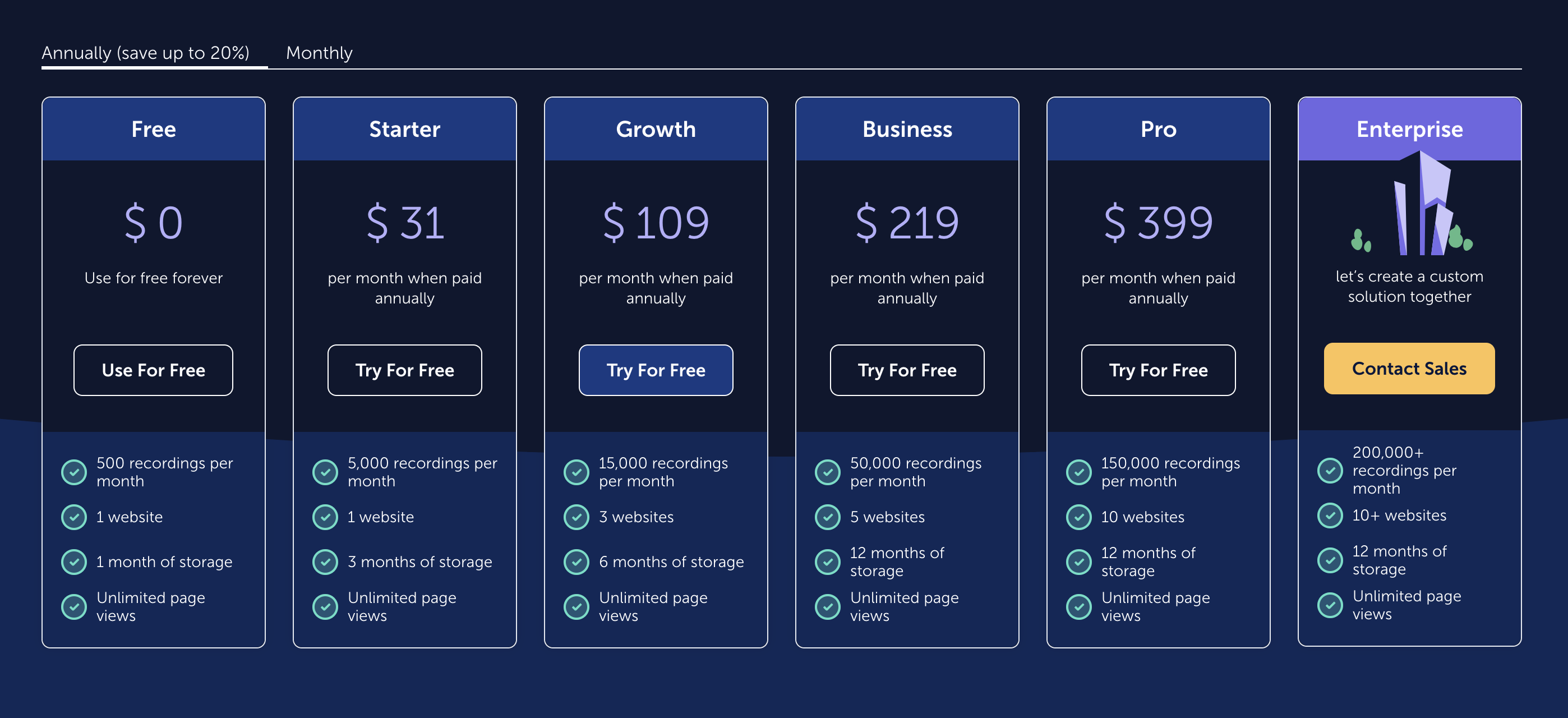 Pricing Page