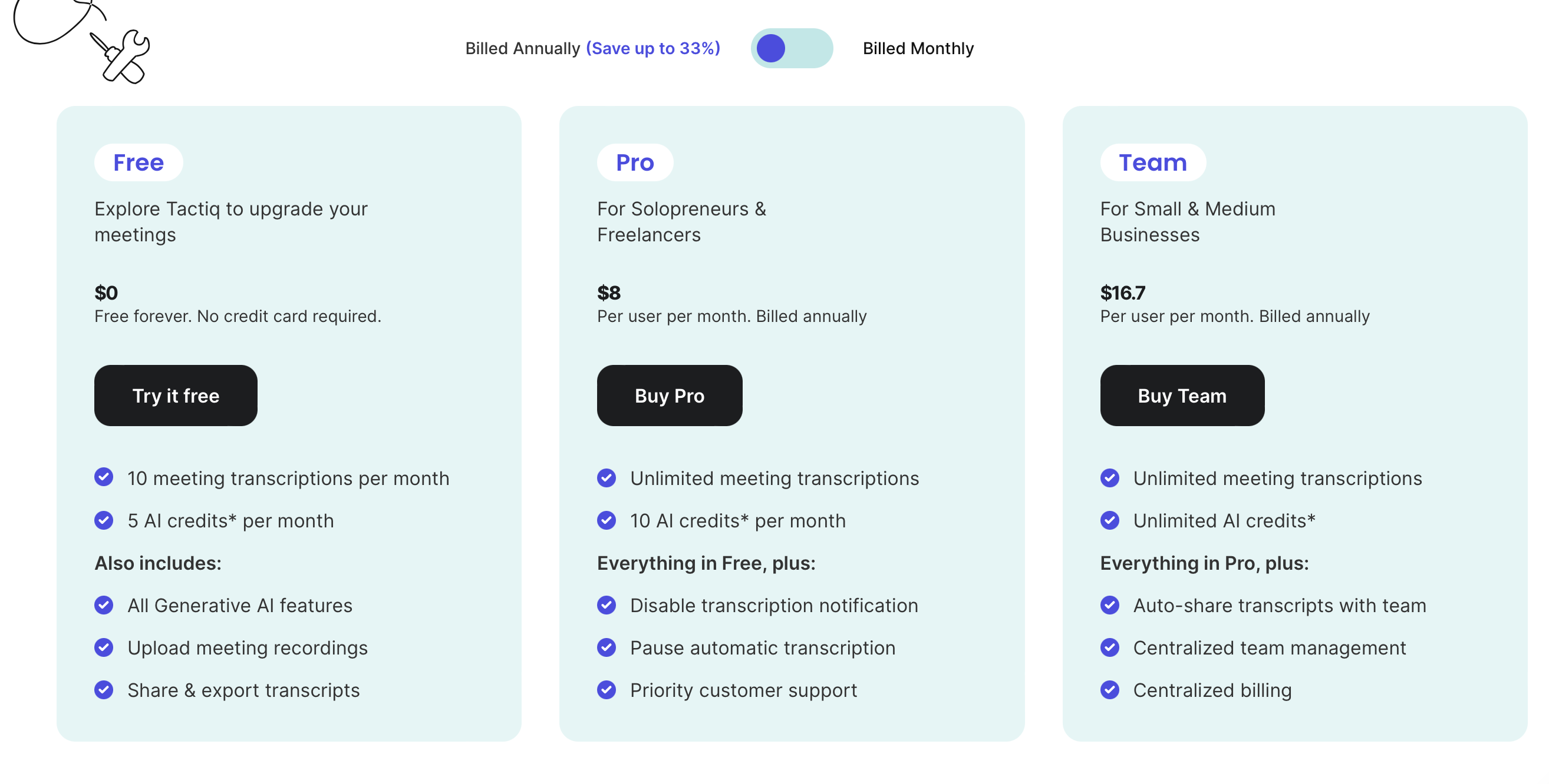 Pricing Page