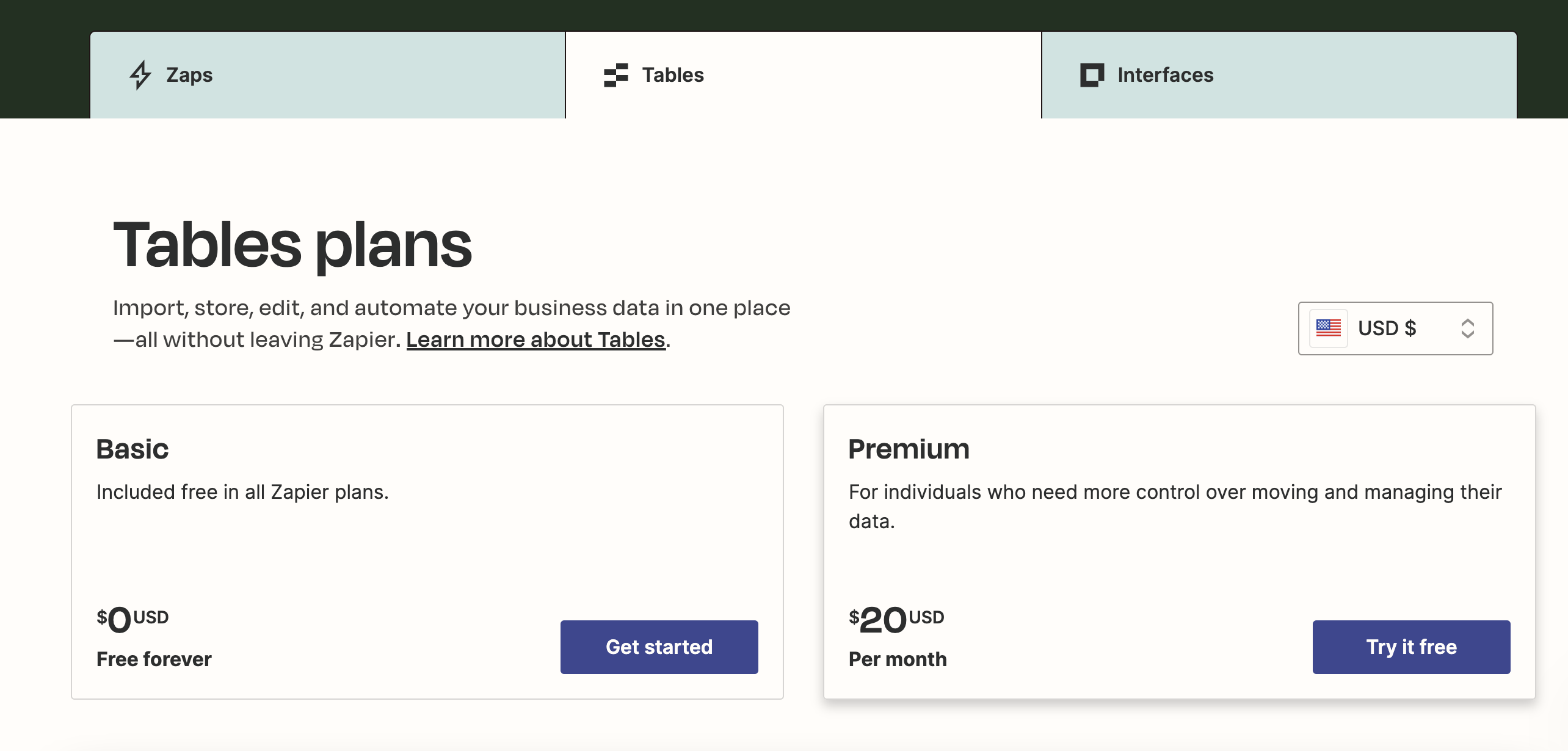 Pricing Page