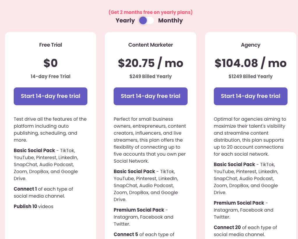 Pricing Page