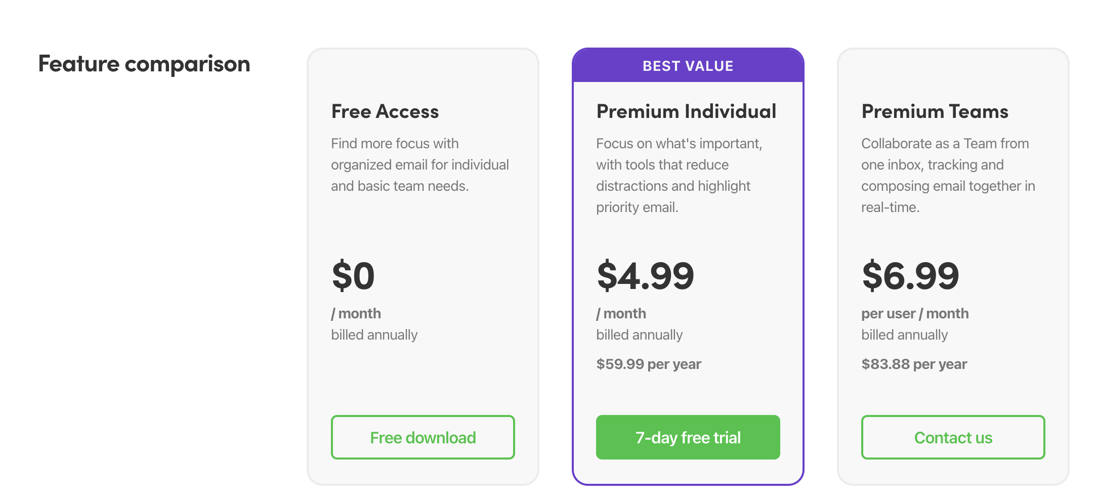 Pricing Page