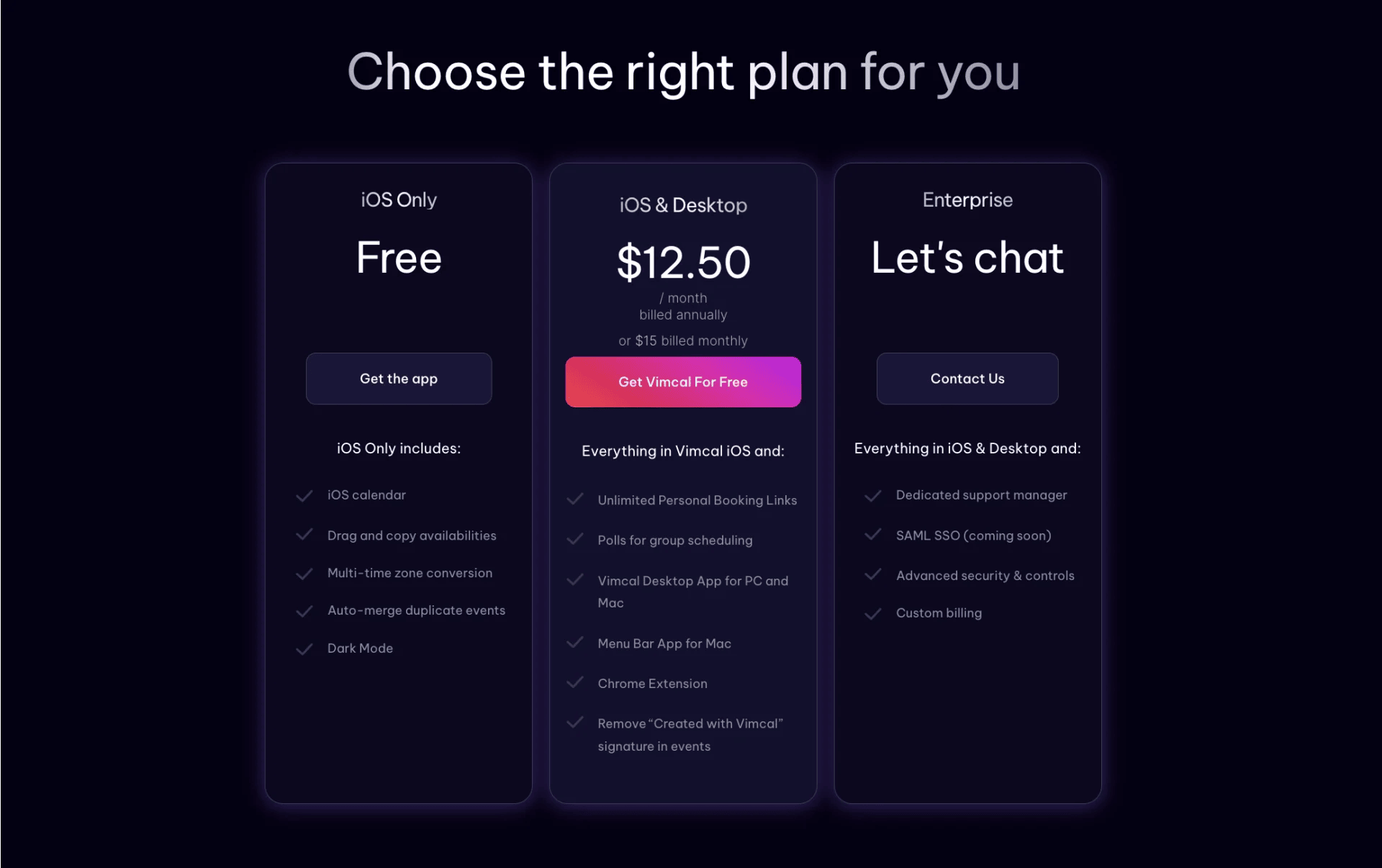 Pricing Page