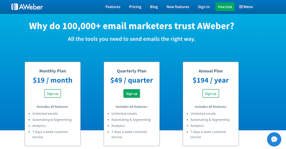 Pricing Page